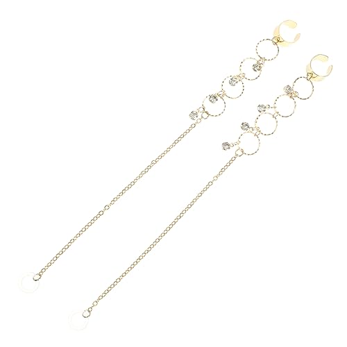 SAFIGLE 2 Stck Metallringe Ohrclip Ohrringe Verlust Kopfhörer Halterung Damen Schmuck Kabellose Ohrclips Kompatibel mit Airpods Modisch und Praktisch von SAFIGLE