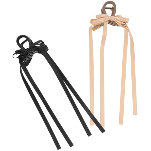 SAFIGLE 2 Stck. Gefrertete Haarklammern Haarklammer im Schleifen-Design Frauen Haarklauenclip süße Bowknot -Design -Haarklaue Haarklammern für Frauen Schleifenband-Backenclip Plastik von SAFIGLE