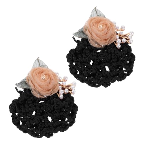 SAFIGLE 2stücke Blumen-haarnetz-clip Für Damen Dekorative Haar-dutt-abdeckung Einfach Zu Verwenden Geeignet Für Partys Alltag Und Arbeit von SAFIGLE