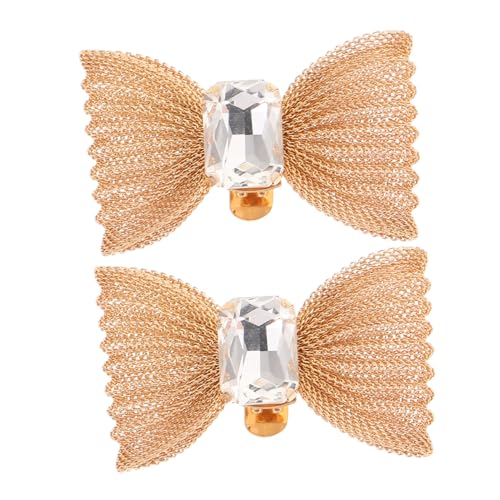 SAFIGLE 2 Stück Abnehmbare Strass Schuhclips mit Schleifen design für High Heels Verstellbare Damenschuh accessoires Funkelnde Schuhspangen für Hochzeit Party und Stilvolle Anlässe von SAFIGLE