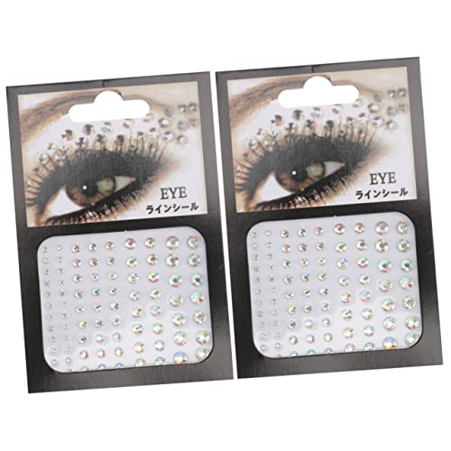 SAFIGLE 2 Stück Acryl Gesichtsschmuck Aufkleber Teilig Selbstklebende Bunte Body Gems und Glitzersteine Wiederverwendbare Face Rhinestones für Augen Stirn Wangen und Körper Sicher für von SAFIGLE