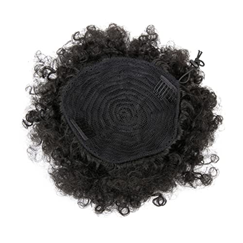 SAFIGLE 2 Stück Afro Short Curly Puff Ponytail Extension Teilig Verstellbar aus Synthetischen Fasern für und Mädchen für Vielseitige Looks Einfach zu Reinigen von SAFIGLE