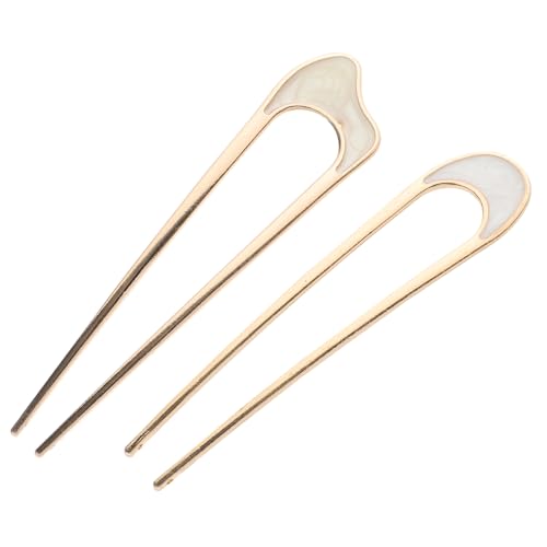 SAFIGLE 2 Stück Antike Haarnadeln Retro Französisches Hochzeits Haarstyling Vintage Dutt Damen Für Stil Geformter Haarstyling Stick Haarschmuck Hochsteckfrisur Chignon Pin U von SAFIGLE
