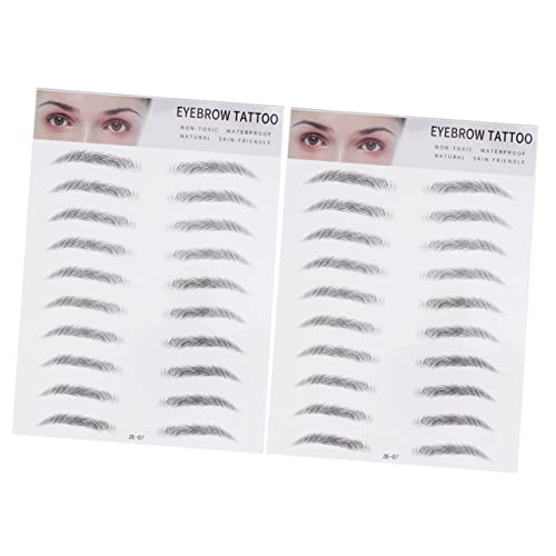 SAFIGLE 2 Stück Augenbrauen Tattoos Imitation Augenbrauen Haartattoo Aufkleber für Männer und Einfach Anzuwenden Natürliches Aussehen Langanhaltend von SAFIGLE