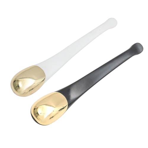SAFIGLE 2 Stück Augencreme- Schminklöffel Beauty-löffel Augencreme Löffel Augenmassagelöffel Gesichtsmaske Löffel Make-up-versorgung Gesichtscreme Löffel Metall Zufällige Farbe von SAFIGLE
