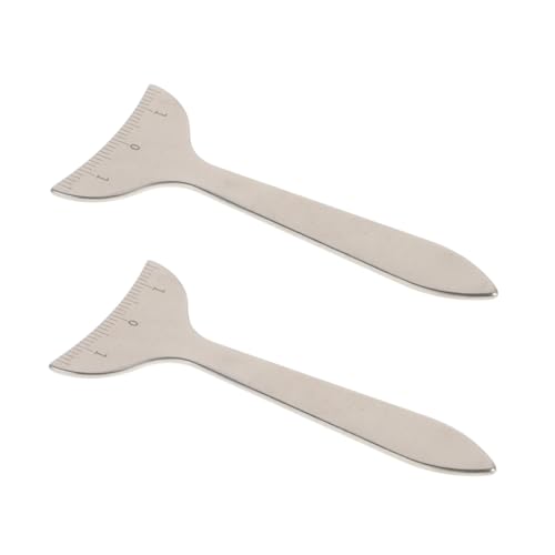 SAFIGLE 2stücke Augenlid-messlineal Zur Augenhöhlenmessung Eyeliner-führungswerkzeug Augenlid-make-up-messgerät Augenbrauen-linienmarkierungslineal Pupillenabstandsmesswerkzeug von SAFIGLE