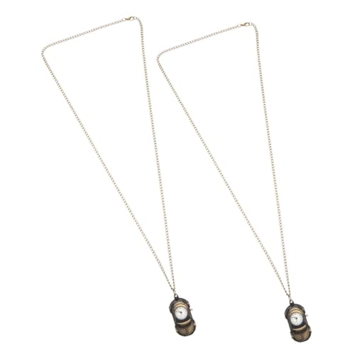 SAFIGLE 2 Stück Auto-Uhrenkette Auto Dekoration Auto schlüsselanhänger Auto zubehör mechanische taschenuhr autozubehör Halskette mit Taschenuhr Uhr Halskette Taschenuhren Olive Green von SAFIGLE