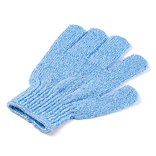 SAFIGLE 2stücke Pack Nylon Peeling-badehandschuhe Für Dusche Und Körperpeeling Mit Aufhängekordel Waschbar Geeignet Für Männer Frauen Und Junge Mädchen Blau von SAFIGLE