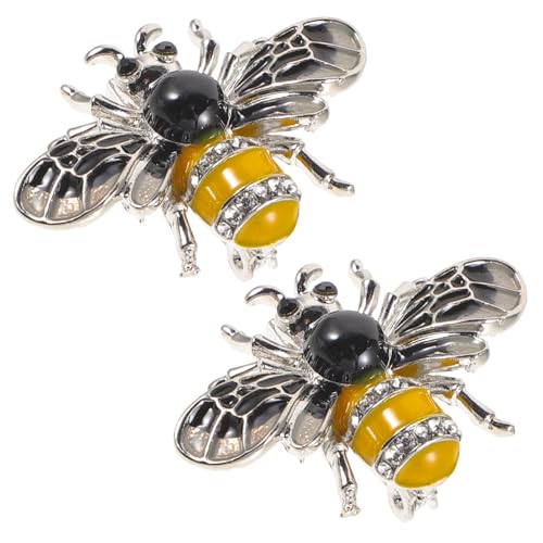 SAFIGLE 2stücke Bienen Brosche Mit Bienennadeln Retro Kleidungsbrosche Damen Schmuck Ornament Für Pullover Anzüge Röcke Taschen von SAFIGLE
