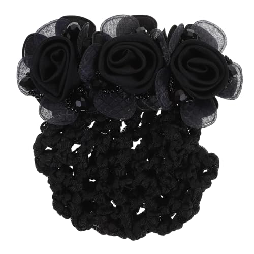 SAFIGLE 2stücke Haarknotenabdeckung Mit Blumen-haar-netz Für Damen Haarnetze Für Dutts Duttnetze Für Ballett Und Tanz Haar-netz-clips Für Verschiedene Anlässe von SAFIGLE