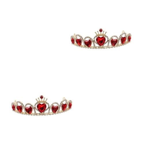 SAFIGLE 2 Stück Brautkrone aus Kupfer und Acryl Zierliche Kleine Tiara für Hochzeit Leichtes Design Komfortabel Tragbar für Braut und Festliche Anlässe Modisches Haaraccessoire von SAFIGLE