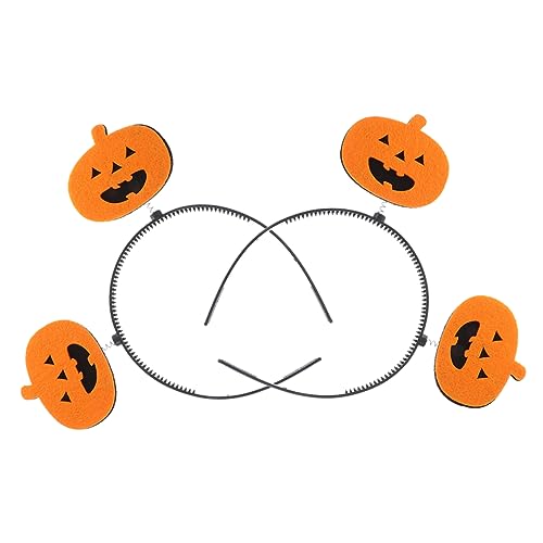 SAFIGLE 2 Stück Chic Kürbis Haarreif Lustige Halloween Kopfbedeckung für Partys und Cosplay Langlebiges Haarschmuck Accessoire für Erwachsene von SAFIGLE