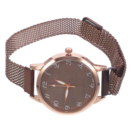 SAFIGLE 2 Stück Damenuhren Herrenuhren Dame Handgelenk Leuchtende Elektronische Uhr Automatikuhren Für Damen Sportuhr Multifunktionsuhr Uhr Kaffeebraun Pu Kunstleder von SAFIGLE