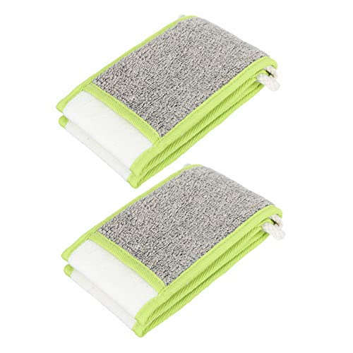 SAFIGLE 2 Stück Doppelseitige Duschpeeling Handtücher Exfolierende Körperreinigungs Tücher für Gründliche Hautpflege und Sanfte für Nacken und Beine von SAFIGLE