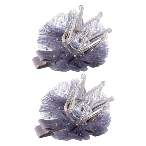 SAFIGLE 2 Stück Dreidimensionale Mesh Krone Haarspange Geburtstags Haar Accessoires Prinzessinnen Mesh Haar Accessoire Prinzessinnen Haarstyling Accessoires Feier Haarspangen Mädchen von SAFIGLE
