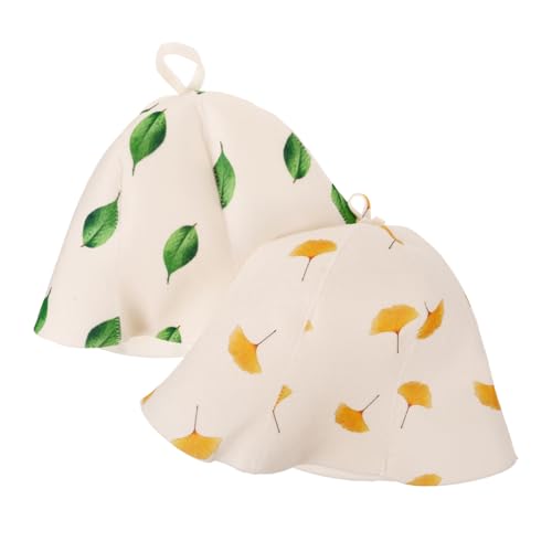 SAFIGLE 2stücke Filz Sauna Hüte Wasseraufnahme Bad Duschhaube Herren Saunahut Filzhut Badehut Haushalt Badezubehör von SAFIGLE