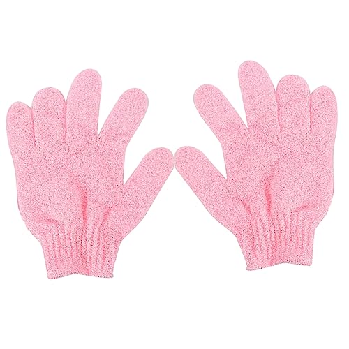 SAFIGLE 2 Stück Exfoliating Bath Gloves Nylon Peeling Handschuhe mit Stretch Schnelltrocknend Waschbar Geeignet für Männer Frauen für Körperpeeling und Sanfte Hautreinigung von SAFIGLE