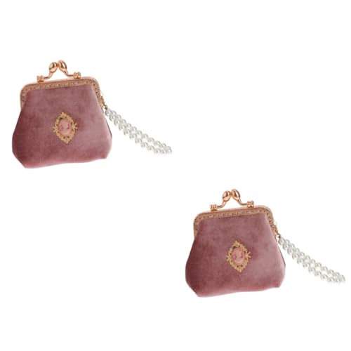 SAFIGLE 2 Stück Geldbörse Im Vintage Stil Mini Wechseltasche Hochzeits Geldbörse Mädchen Mode Wechseltasche Geldbörsen Damen Geldbörse Elegante Geldbörsen Für Mini Münztasche von SAFIGLE