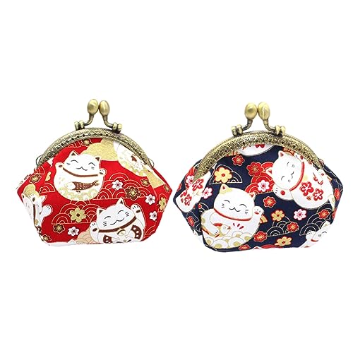 SAFIGLE Geldbörse Mit Japanischem Vintage-Katzen-Design Aufbewahrungstasche Für Kleingeld Schlüsselanhänger Tragbare Geldbörse Handytasche Für Strandpartys Und Shopping von SAFIGLE