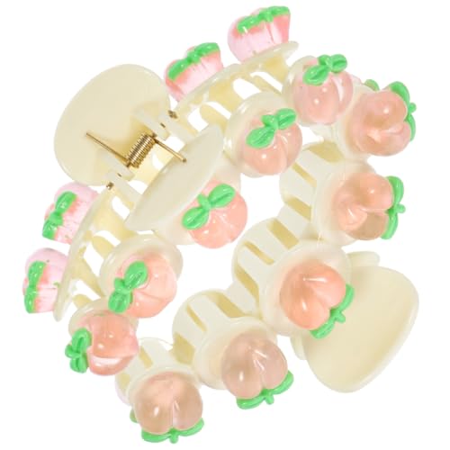 SAFIGLE 2 Stück Große Haarklammern mit für Dickes und Dünnes Haar Rutschfeste Haarspangen zum Baden Schminken Reisen Damen Haarclips in Weiß Rosa von SAFIGLE