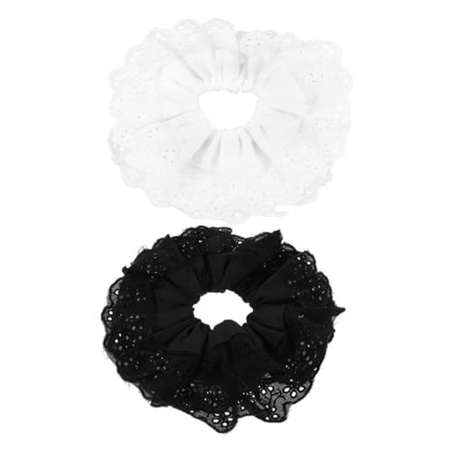SAFIGLE 2 Stück Haargummi Aus Spitze Haarschmuck Mädchen Seidig Groß Haargummis Für Zubehör Überdimensioniert Jumbo-haargummis Knusprig Haargummis Aus Spitze Elastisch Schatz Polyester von SAFIGLE