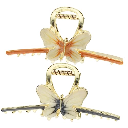 SAFIGLE 2 Stück Haarnadel Schmetterlingshaarklaue Rosa extra großes Haar Haarklammer Schmetterlings-Haarspangen für Mädchen Haarspangen Mädchen Haarzubehör Legierung von SAFIGLE