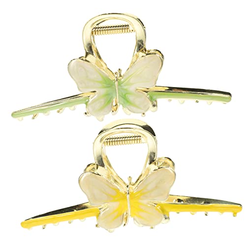SAFIGLE 2 Stück Haarnadel Schmetterlingszubehör dicker Haarclip Hochzeit Haarspangen mit Schmetterlingen Clips Haarkrallen Schmetterlings-Haarspangen für Frauen Legierung von SAFIGLE