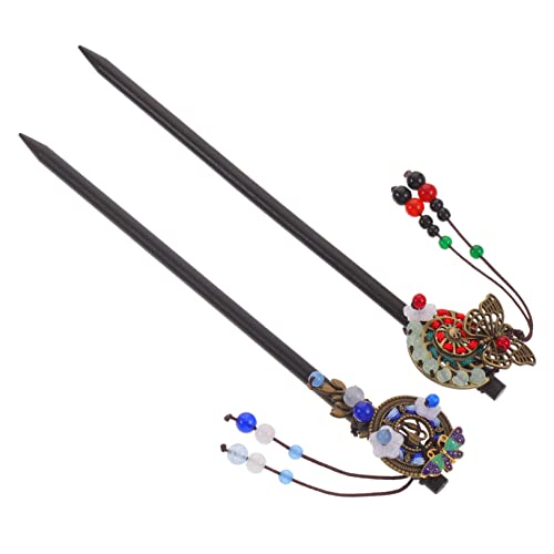 SAFIGLE 2 Stück Haarschmuck Damen Haarstäbchen Schmetterlingsdesign Dekorative Haarschmuck für Hochzeiten Partys für Hochsteckfrisuren und Lockige Haare von SAFIGLE