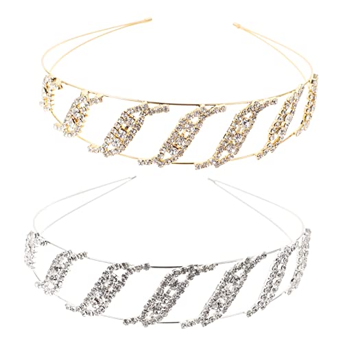 SAFIGLE 2 Stück Haarschmuck mit Kristallen Funkelnde Rhinestone Haarbänder für Partys und Hochzeiten Geeignet für Mädchen und Besondere Anlässe von SAFIGLE