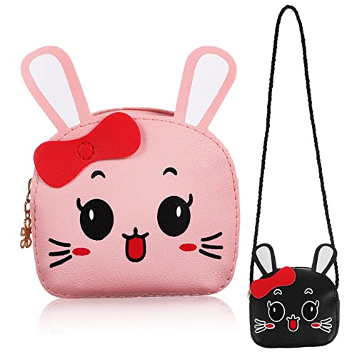 SAFIGLE 2stücke Umhängetaschen Im Kaninchen-Design Mit Ohren Süßes Portemonnaie Für Mädchen Als Messenger Bag Oder Münzbeutel Für Alltag Und Kleine Abenteuer von SAFIGLE
