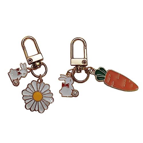 SAFIGLE 2 Stück Hasen Schlüsselanhänger Hasen Anhänger Schlüsselanhänger Für Autoschlüssel Reißverschluss Tragetasche Auto Schlüsselanhänger Süßer Tragetaschen Schlüsselanhänger Für von SAFIGLE