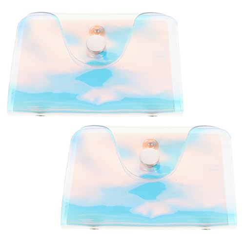 SAFIGLE 2 Stück Holografische Kartenetuis Für Damen Und Herren Mehrfachkartenhalter Kompakter Und Tragbarer Kreditkarten Aufbewahrungs Organizer Kartenetuis von SAFIGLE