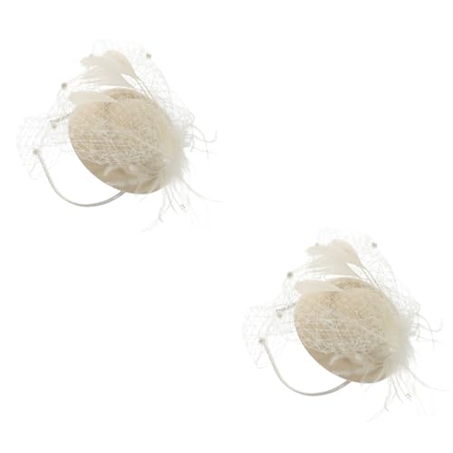 SAFIGLE 2 Stück Hut Mesh Haarschmuck Braut Kopfschmuck Braut Kopfbedeckungen Für Hochzeit Frauen Kopfschmuck Hochzeitshut Hochzeitsstirnband Frauen Kopfbedeckung Tea Party Stirnbänder von SAFIGLE