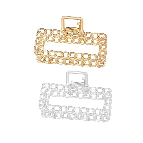 SAFIGLE 2 Stück Ketten Haarspangen für Damen Hochwertige Haarklammern Stilvolles Haaraccessoire für Haartypen Mattem für Besondere Anlässe von SAFIGLE