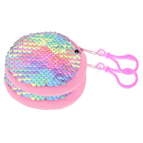 SAFIGLE 2 Stück Kleine Damen Geldbörse aus Festem mit Glitzerelementen Große Kapazität Runde Form Funkelnde Clutch für Besondere Anlässe Kompakt und Robust von SAFIGLE