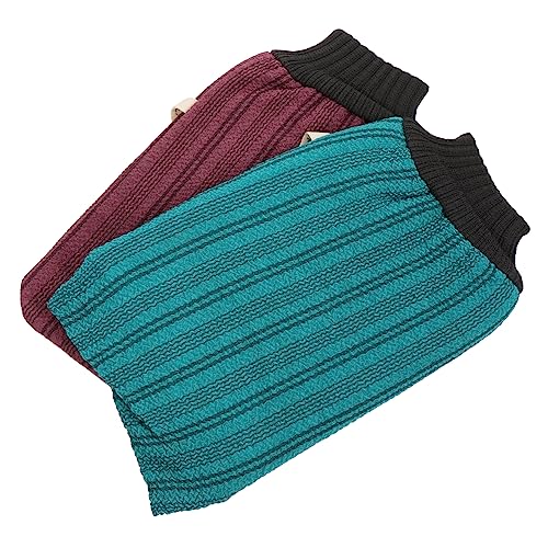 SAFIGLE 2 Stück Körperpeeling Handtücher aus Rückenschrubber für Effektive Hautreinigung und Massage für Entspannende Farbmischung von SAFIGLE