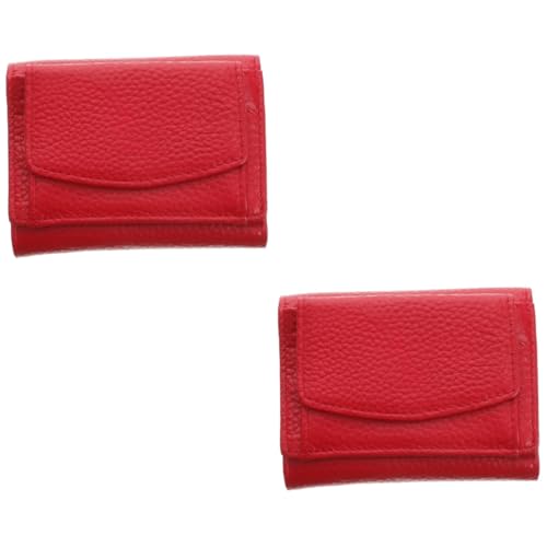 SAFIGLE 2 Stück Kreditkarten Geldbörse Rote Clutch Geldbörse Kartenetui Kurzes Portemonnaie Kreditkarten Brieftasche Mini Artikel Für Damen Brieftasche Mini n von SAFIGLE