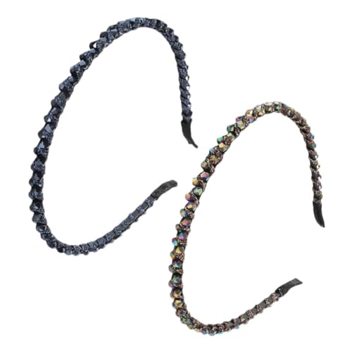 SAFIGLE 2 Stück Legierungskopf -Hoop Perle Kristalle Trendy Party blaue Edelsteine Zubehör ab Hochzeitskopfschmuck Hochzeit Braut Tiara Hochzeitskrone Frauen-Tiara Tiara-Krone für Frauen von SAFIGLE