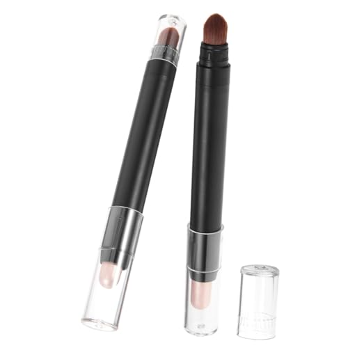 SAFIGLE 2 Stück Lidschattenstift Doppelt Make-up Pinsel Bilden Verschmieren Augen-make-up-pinsel Lidschatten Pinsel Augen-make-up-stift Augen Makeup Make-up Auge Abs Black von SAFIGLE