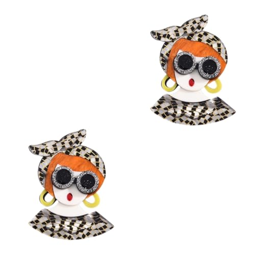 SAFIGLE 2 Stück Mädchen Brosche Stilvolle Anstecknadel für Damen Langlebige Kragenspange Sicherer Pin für Hüte und Kleidung Vielseitiges Accessoire für Besondere Anlässe von SAFIGLE