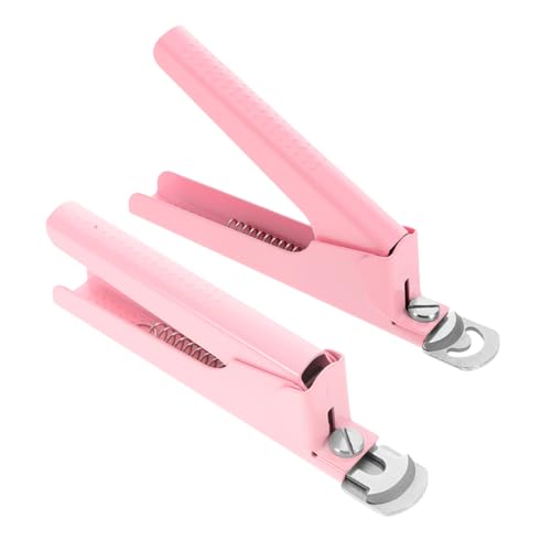 SAFIGLE 2 Stück Maniküre-Werkzeugset nagelpflege nagelzubehör gefälschter Nagelknipser Nagelschneider Nagelknipser für Frauen Kit für eingewachsene Zehennägel Rostfreier Stahl Rosa von SAFIGLE