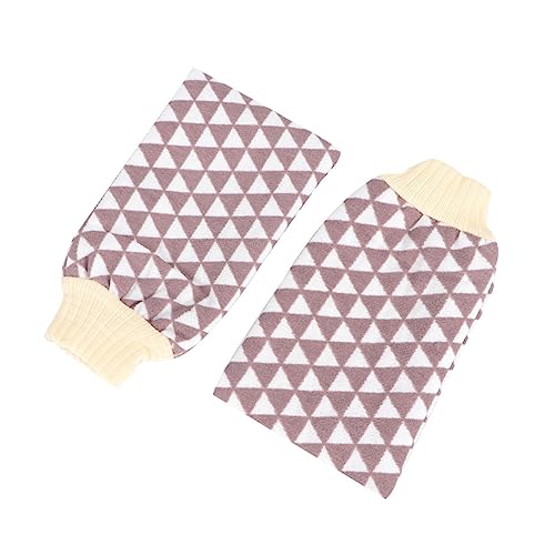 SAFIGLE 2 Stück Massage Badetuch Körperwaschlappen Peeling-badetuch Badhandschuhe Peeling-handtuch Zufällige Farbe von SAFIGLE