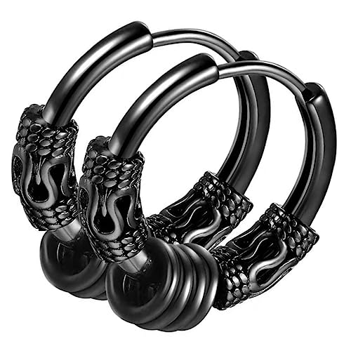 SAFIGLE 2 Stück Minimalistische Creolen Ohrringe mit Drachen Totem Unisex Dragon Hoops für Herren und Damen Leichter Vintage Ohrschmuck für Alltag und Party von SAFIGLE