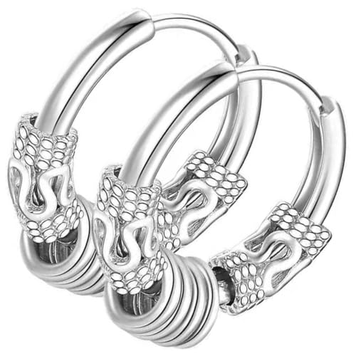 SAFIGLE 2 Stück Minimalistische Drachen totem Creolen Ohrringe für Herren und Damen Modische Kleine Hoop ohrringe aus Robustem Material Stilvoll für Alltag Party Geburtstag und Besondere von SAFIGLE