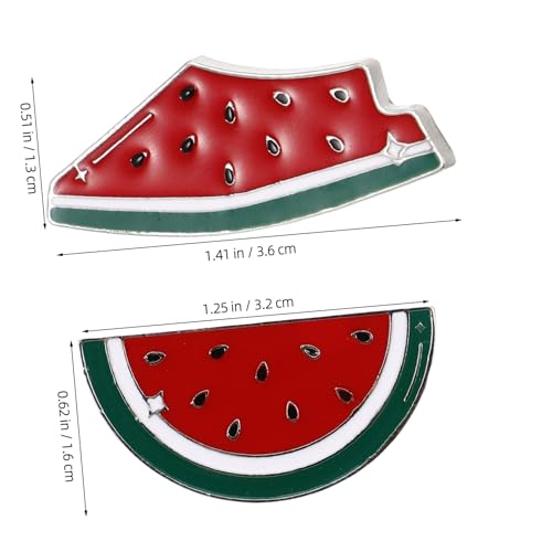 SAFIGLE 2 Stück Niedliche Wassermelonen Broschen aus Leichtem Strapazierfähigem Material Süße Anstecknadeln für Cardigans Pullover Mäntel Vielseitige Modeaccessoires für Damen und Herren von SAFIGLE