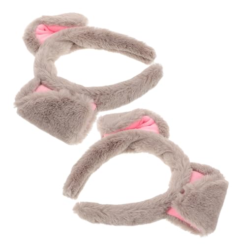 SAFIGLE 2 Stück Plüsch Hundewelpen Haarreif Tierkostüm Kopfbedeckung für Erwachsene für Halloween Weihnachten Themenpartys von SAFIGLE