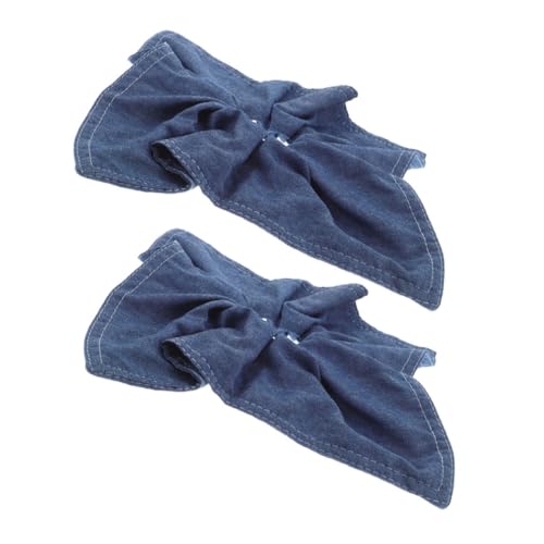 SAFIGLE 2stücke Haargummis Für Mädchen Elastische Haarbänder Mit Quadratischem Schal Jeans-haarband Haargummis Für Brautjungfern Haaraccessoires Mit Schleife Für Verschiedene von SAFIGLE