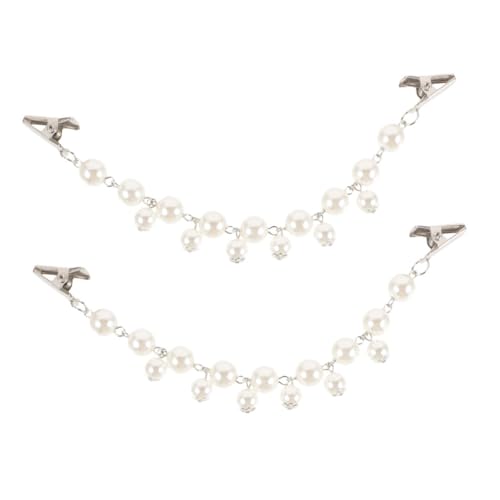 SAFIGLE 2 Stück Retro Faux Perlen Cardigan Clasp Brooch für Damen und Mädchen Vielseitige Bekleidungsaccessoires für Outfits von SAFIGLE