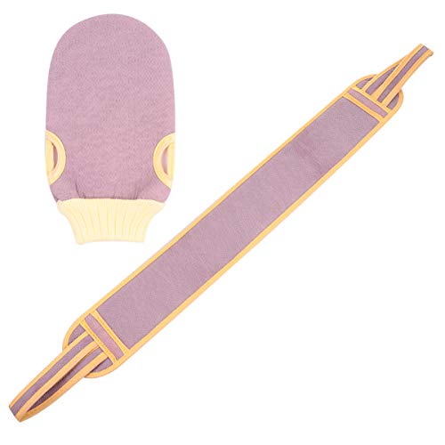 SAFIGLE 2 Stück Rückenmassageset Luffa-handschuhe Peeling-badetuch Peeling-handschuhe Peelinghandschuhe Für Die Dusche Badehandschuhe Für Duschpeeling Peeling Duschtuch Violett Polyester von SAFIGLE