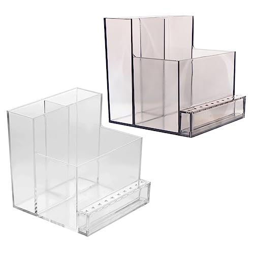 SAFIGLE 2stücke Nagelbohrer-organizer Aufbewahrungsbox Für Nagelbohrer-bits Und Schleifköpfe Transparenter Halter Für Maniküre-werkzeuge Zum Einfachen Zugriff Und Ordnung von SAFIGLE